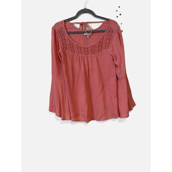 Haute Hippie Tribe Women Scoop Neck Pullover Tie String Peasant Blouse Size XS. - Picture 1 of 6